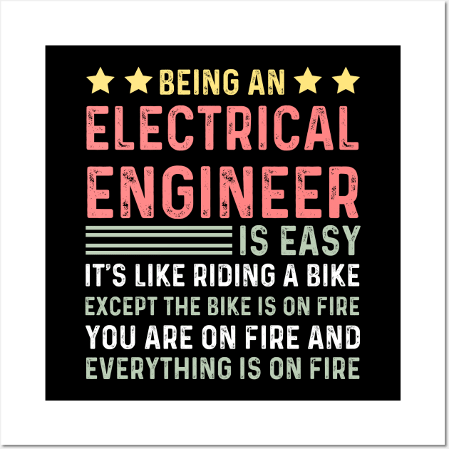 Funny electrical engineer assistant student Graduation Wall Art by Printopedy